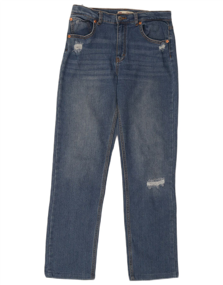 Levi's Womens Low Pro Distressed Straight Jeans W28 L28 Blue