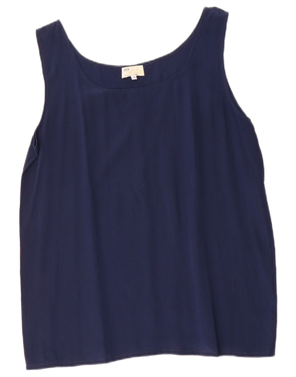 Vintage γυναικείο γιλέκο UK 14 Medium Navy Blue