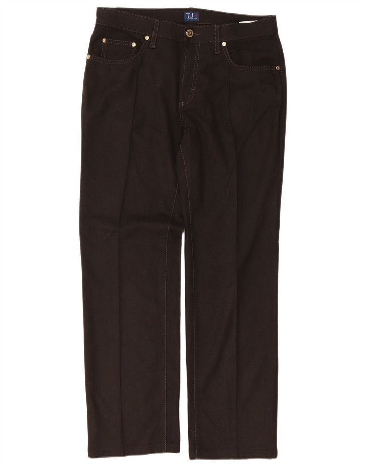 Γυναικείο ίσιο casual παντελόνι Trussardi W28 L29 Καφέ Πολυεστέρας