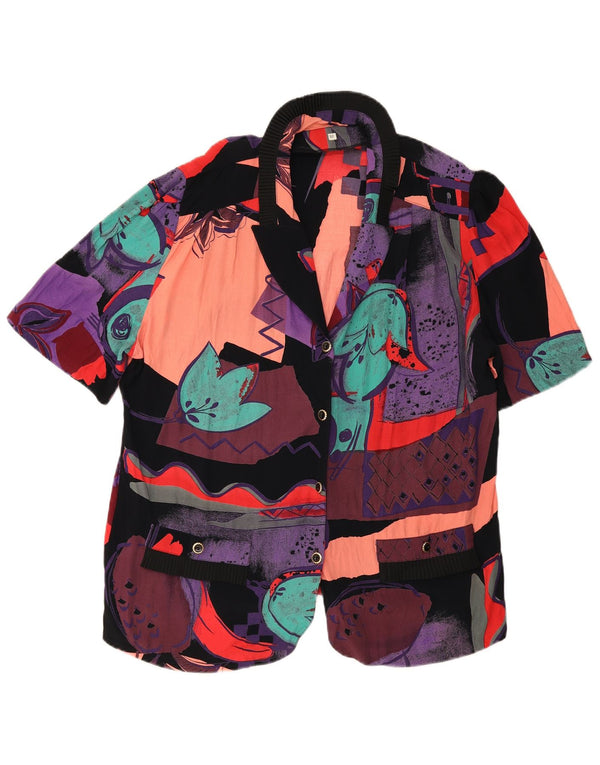 Vintage Γυναικείο Abstract Pattern Μπουφάν Blazer IT 52 2XL Πολύχρωμο