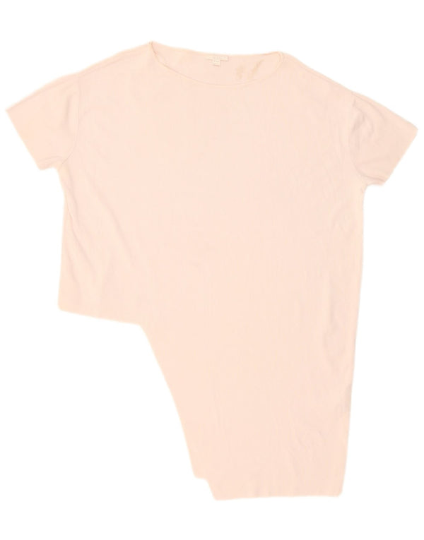 Cos Γυναικεία Loose Fit Asymmetric Μπλούζα Top UK 16 Large Pink Viscose