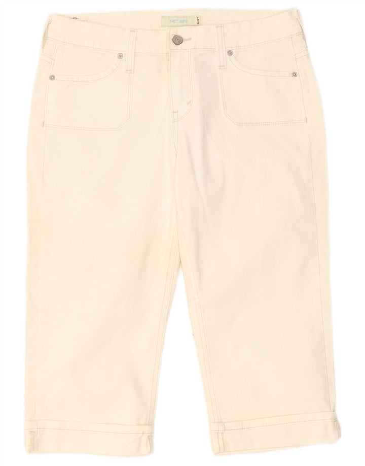 Γυναικείο τζιν βερμούδα Levi's US 8 Medium W32 Λευκό βαμβακερό
