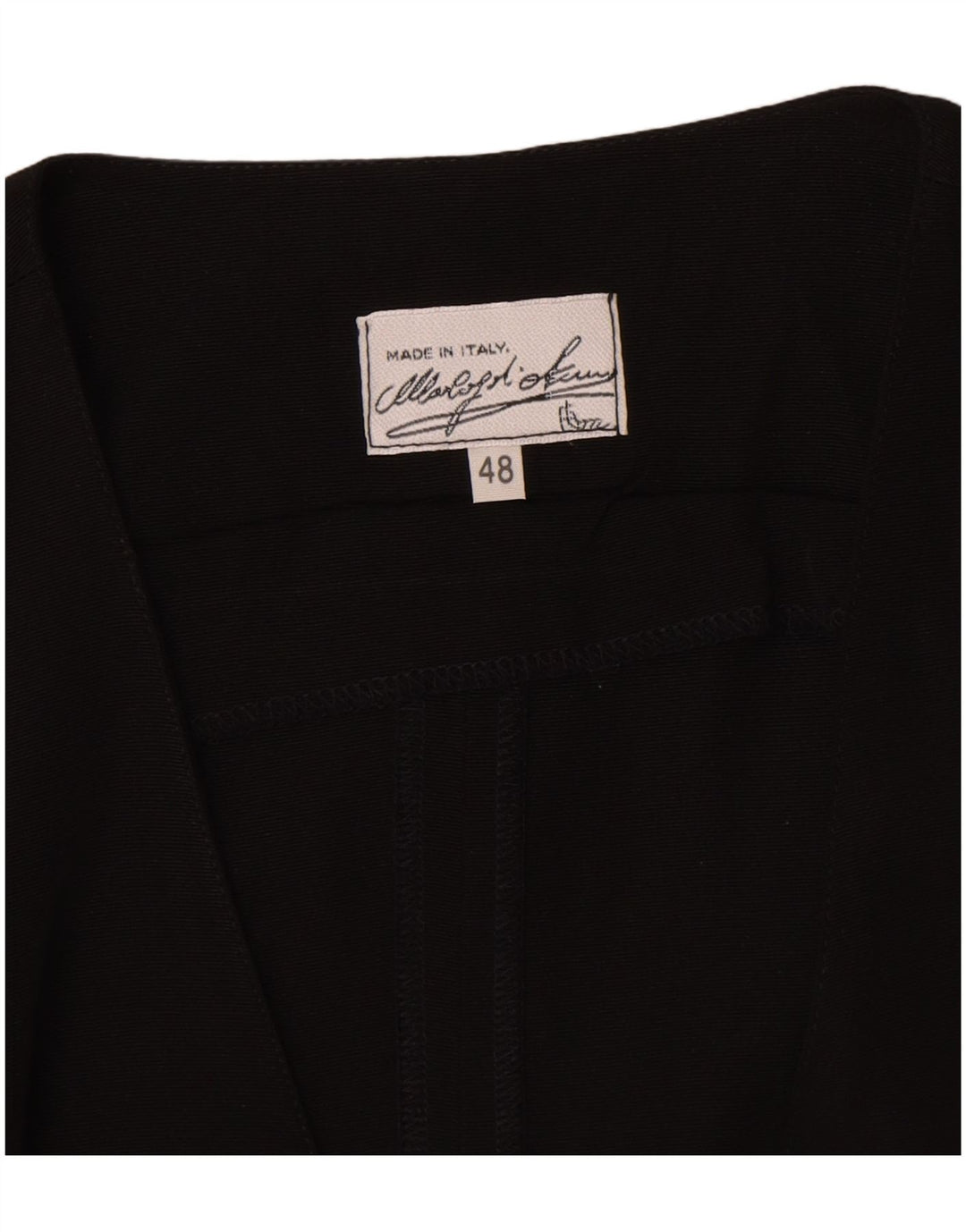 Vintage γυναικείο κοντομάνικο σακάκι σακάκι IT 48 XL μαύρο πουά