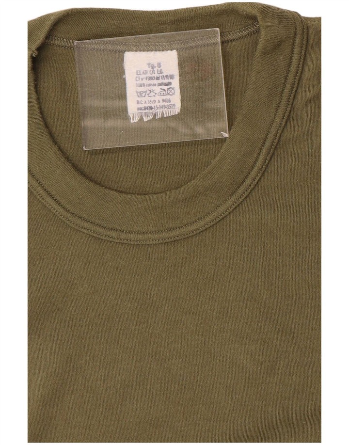 Vintage Ανδρικό T-Shirt Top Medium Khaki Cotton