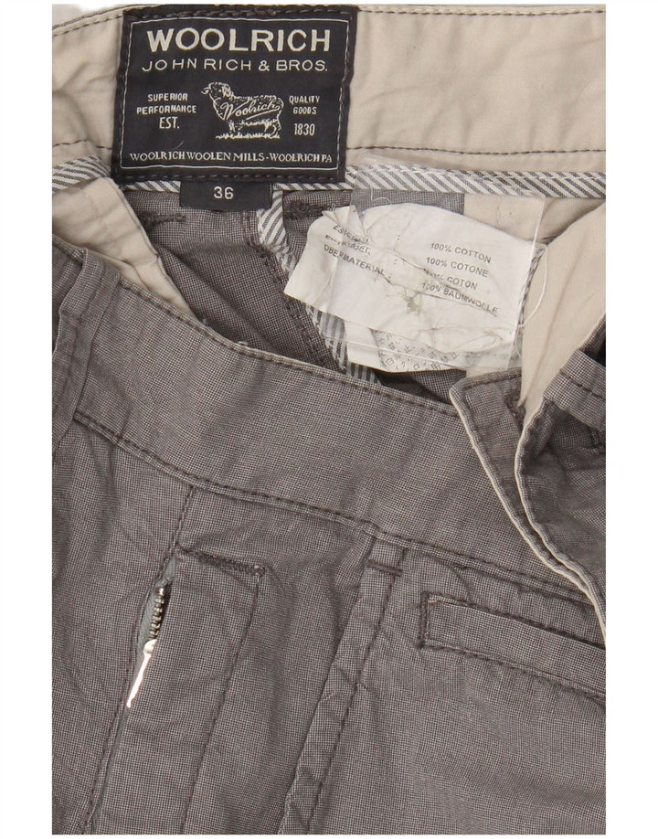 Ανδρικό σορτς chino Woolrich W36 μεγάλο γκρι βαμβακερό