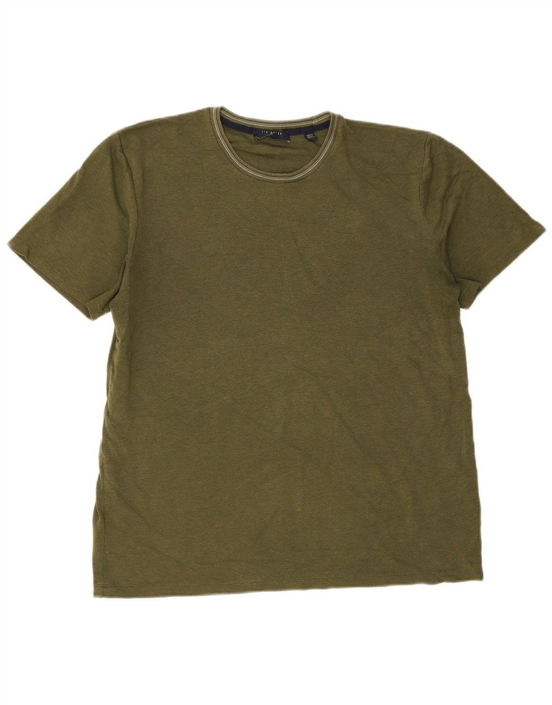 Ανδρικό T-Shirt Ted Baker Top Size 4 Large Χακί Βαμβακερό
