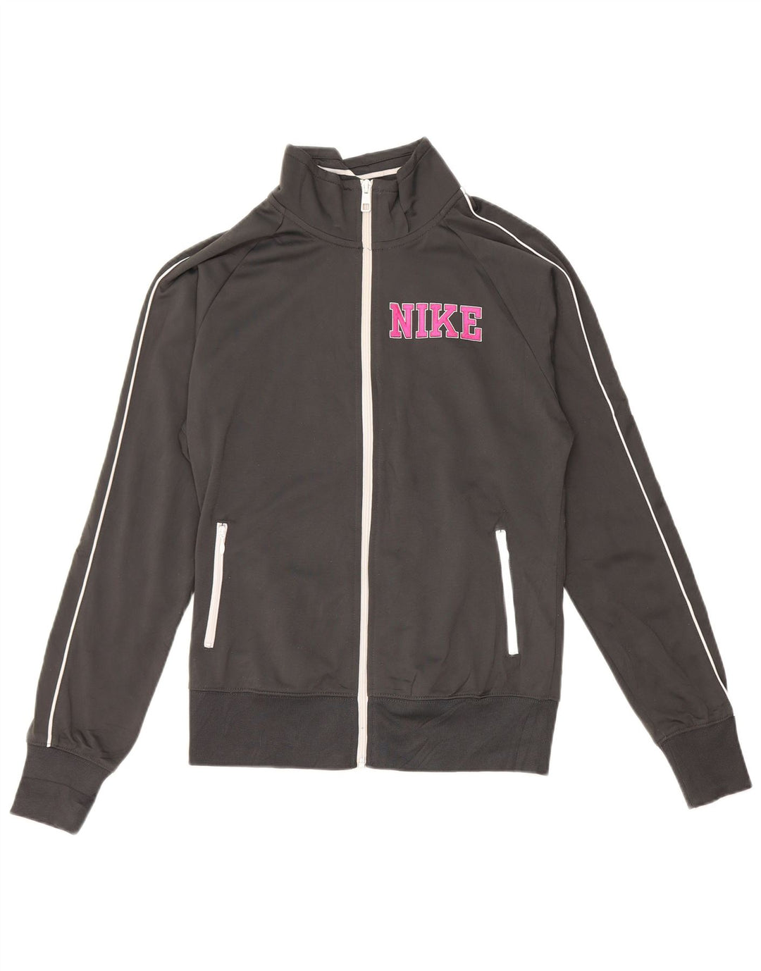 Γυναικεία φόρμα NIKE Graphic Top Jacket UK 14 Medium Grey Polyester