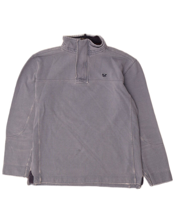 Ανδρικό Φούτερ με φερμουάρ Crew Clothing, Μπλε βαμβακερό