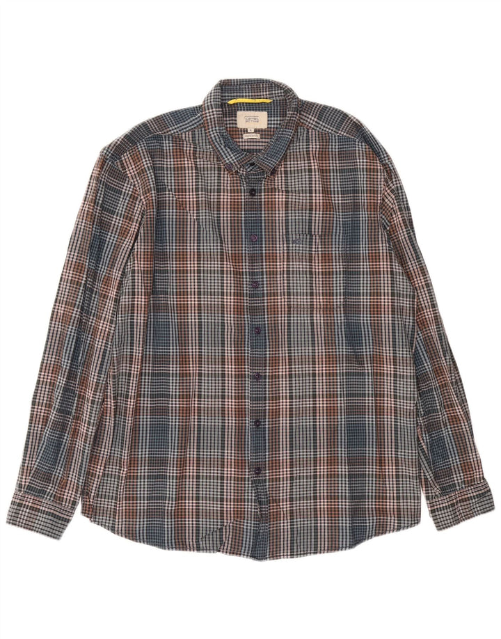CAMEL ACTIVE Mens Regular Fit Shirt XL Multicoloured Check Cotton