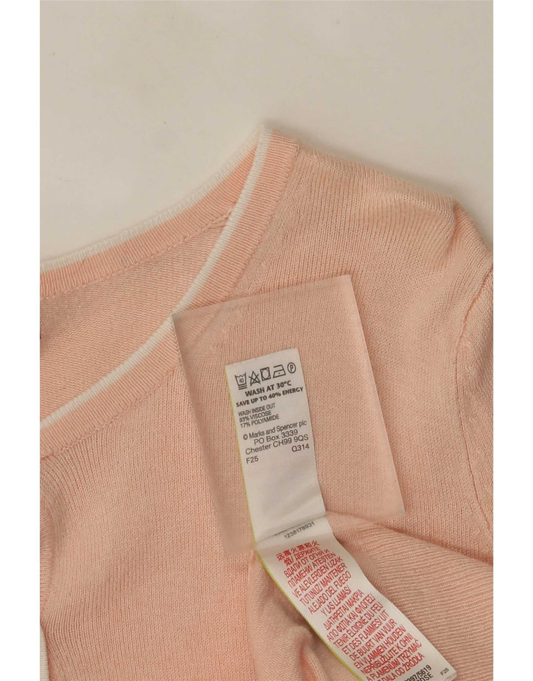 Marks & Spencer Γυναικεία ζακέτα UK 8 Small Pink Viscose