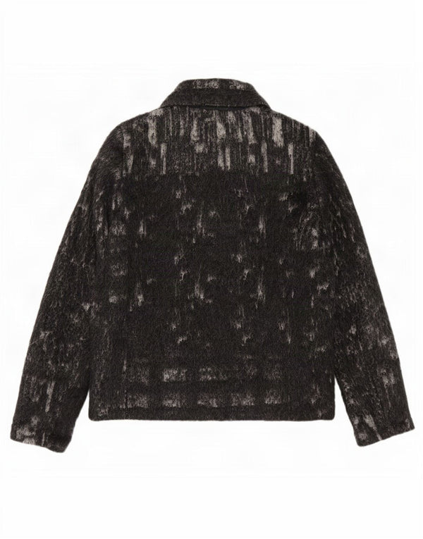 Diesel γυναικείο υπερμεγέθη Bomber Jacket UK 6 XS Γκρι μαλλί