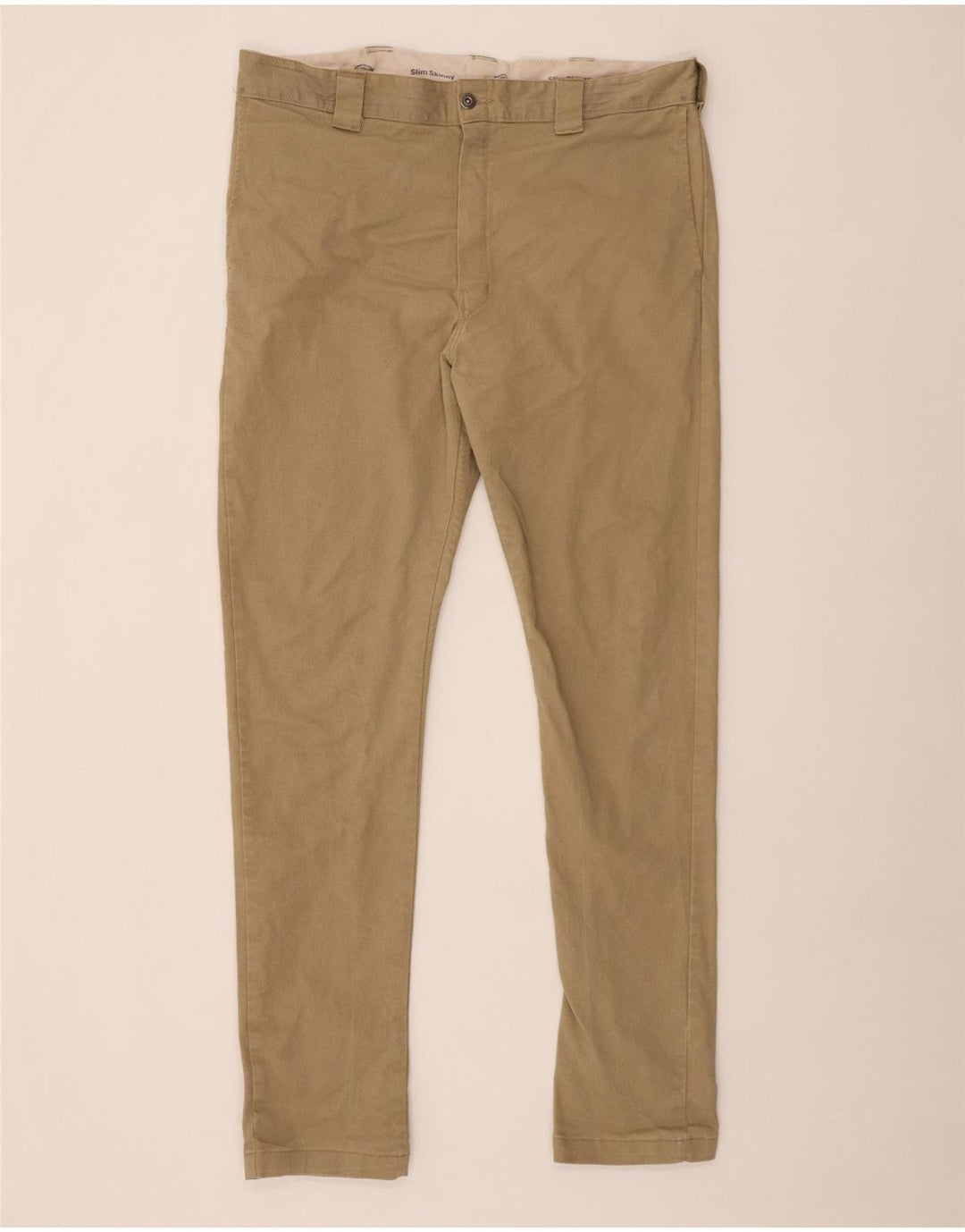 DICKIES Ανδρικό Slim Skinny Παντελόνι Chino W38 L34 Μπεζ βαμβακερό