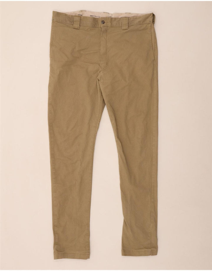 DICKIES Ανδρικό Slim Skinny Παντελόνι Chino W38 L34 Μπεζ βαμβακερό