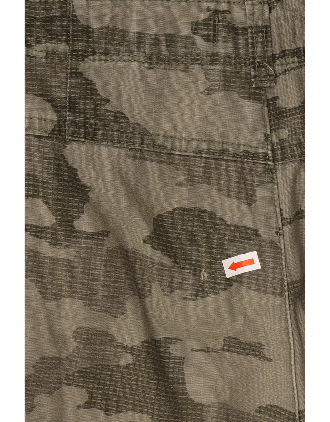 BENETTON Boys Cargo Short 13-14 Years 3XL W30 Khaki Camouflage Cotton