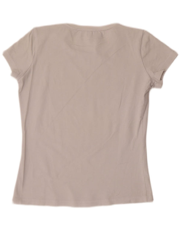 Γυναικείο γραφικό T-shirt Calvin Klein Jeans Top UK 12 Medium White