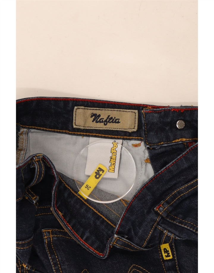 MELTIN' POT Γυναικείο Bootcut Jeans W26 L29 Navy Blue Cotton