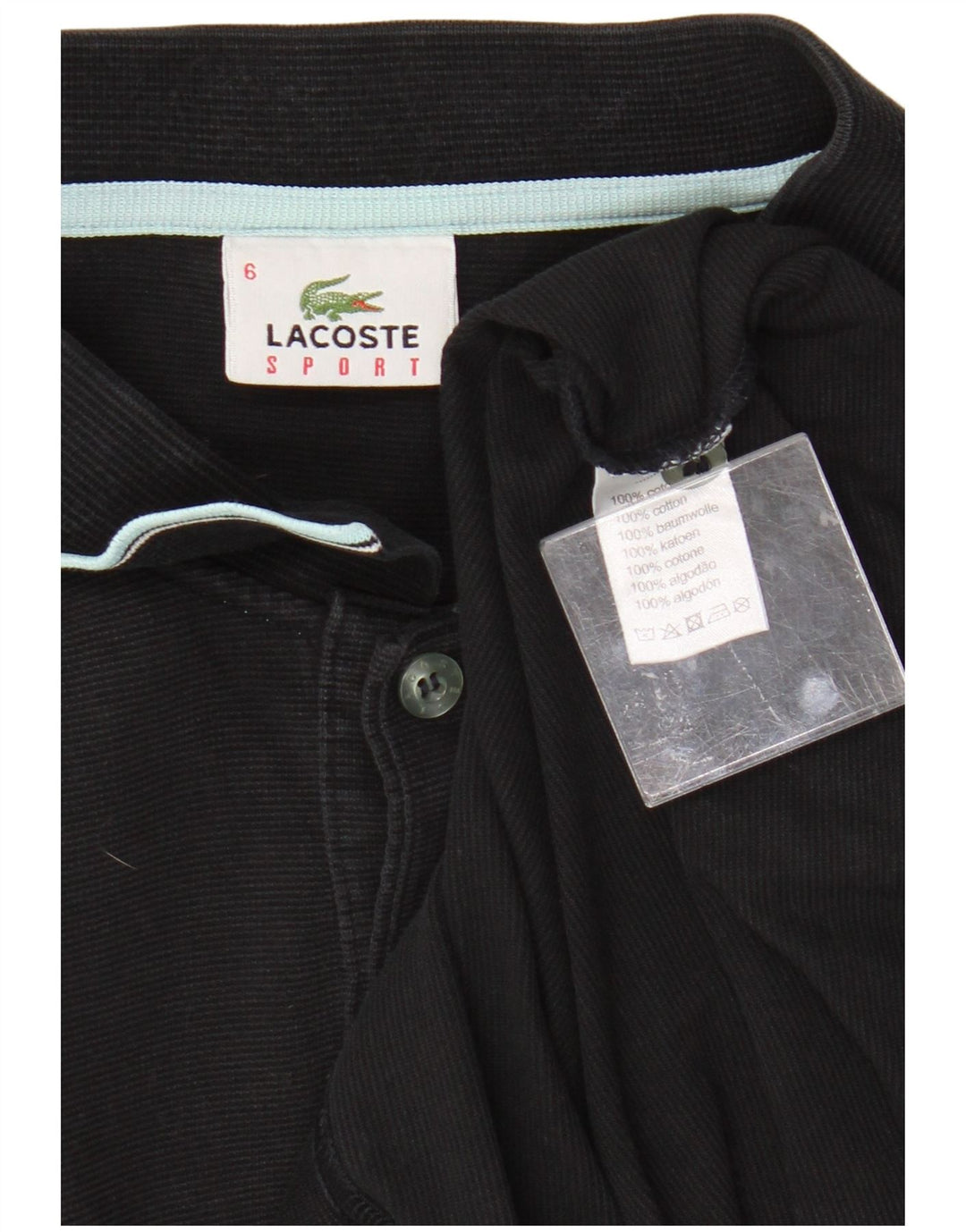 Ανδρικό πουκάμισο πόλο Lacoste 6 XL Μαύρο βαμβακερό