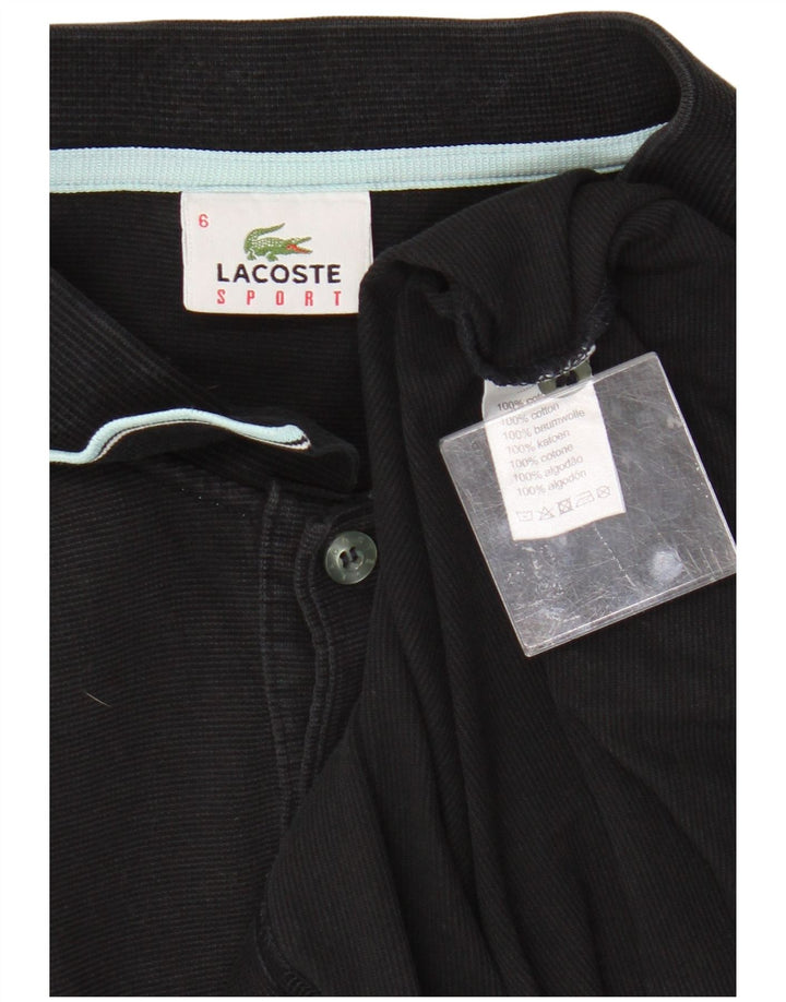 Ανδρικό πουκάμισο πόλο Lacoste 6 XL Μαύρο βαμβακερό