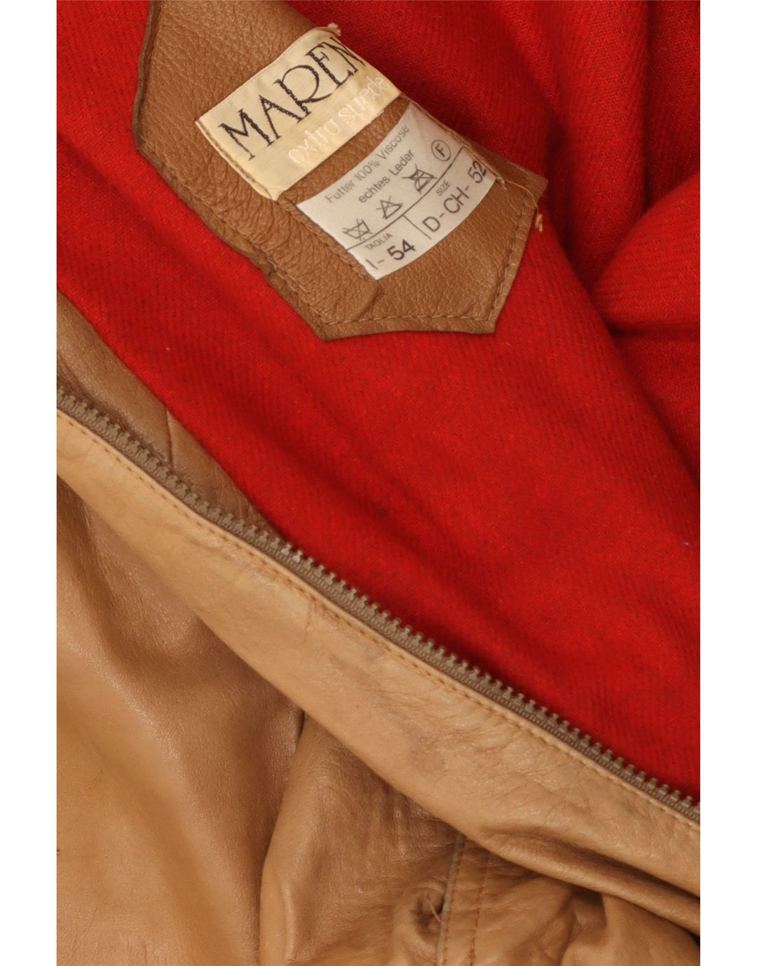 Maren Ανδρικό Δερμάτινο Μπουφάν IT 54 2XL Beige Colourblock Leather