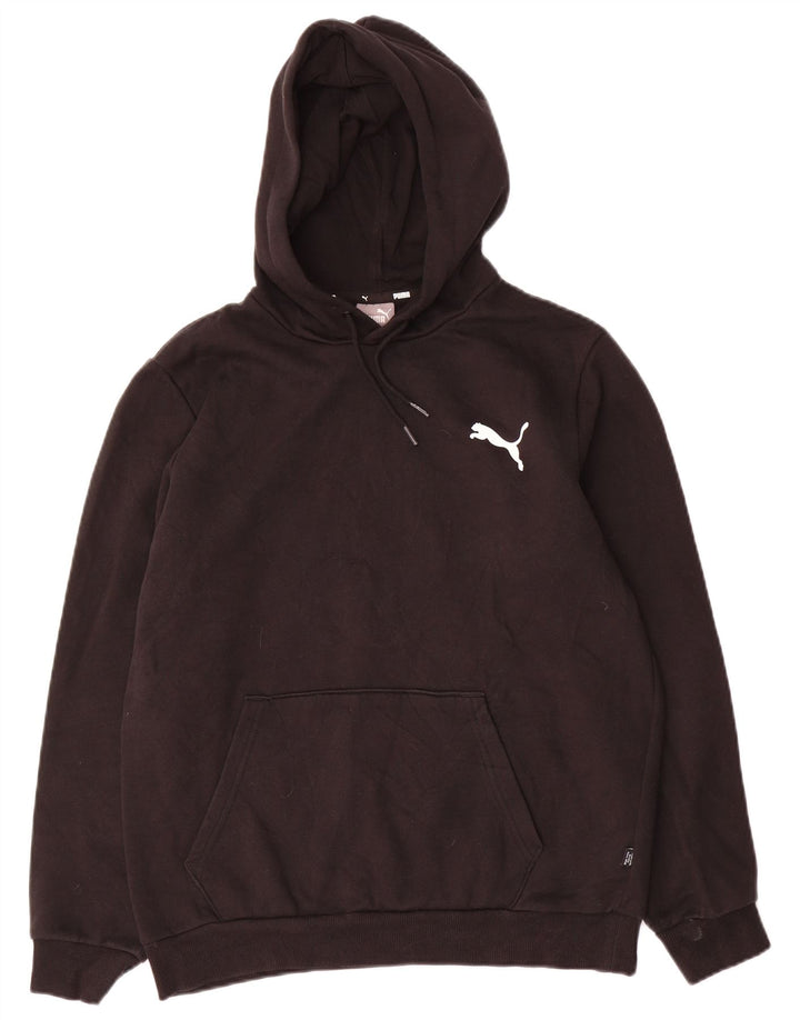 Ανδρικό κουκούλα Puma, μεσαίο μαύρο βαμβακερό