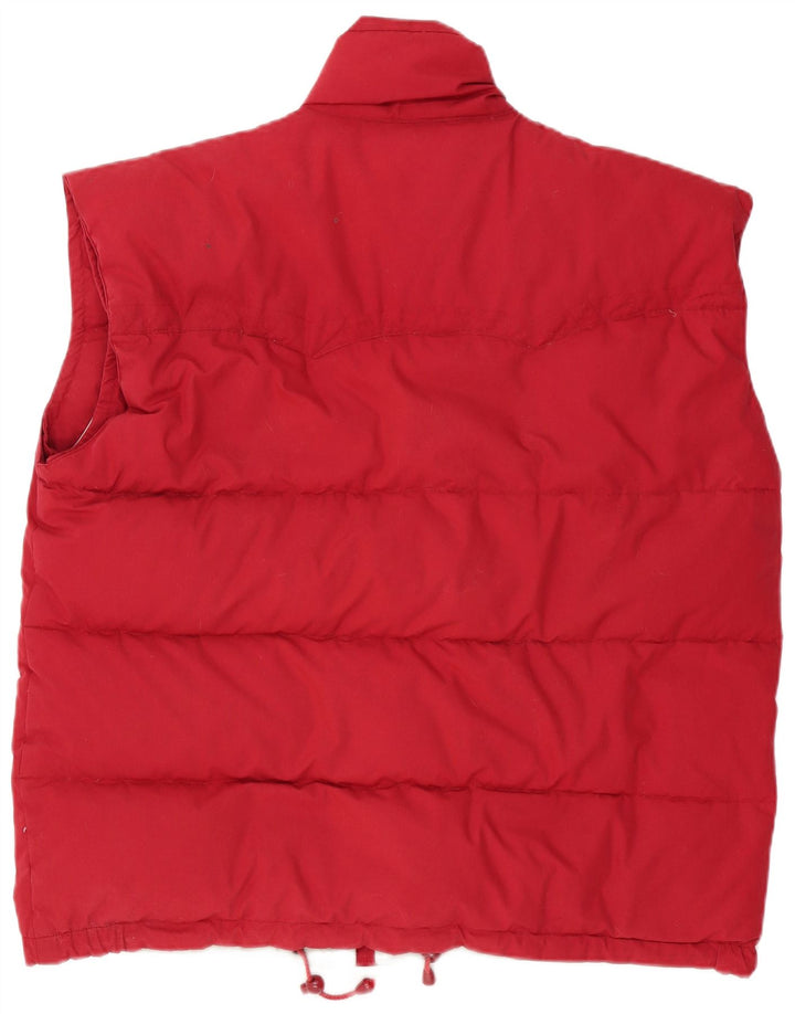 Vintage ανδρικό padded Gilet UK 40 Large Red Polyester