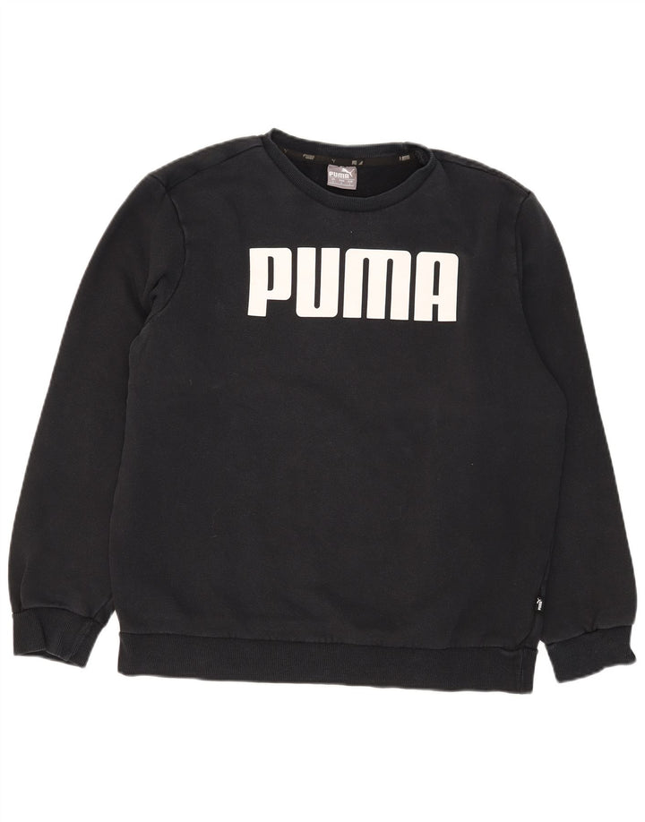 Ανδρικό γραφικό φούτερ Puma Jumper μεγάλο μαύρο βαμβακερό