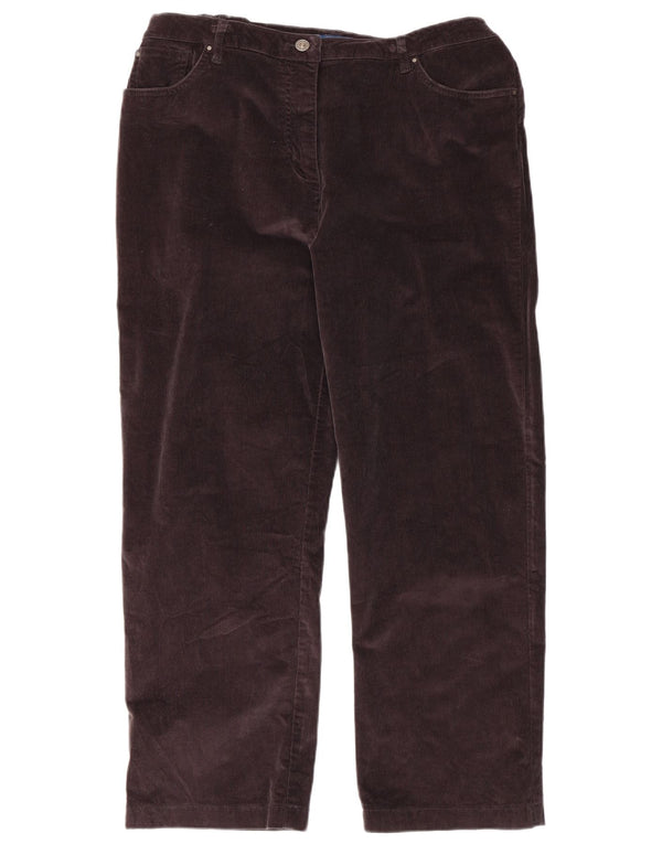 Cotton Traders Γυναικείο ίσιο κοτλέ παντελόνι UK 16 Large W36 L27 Brown