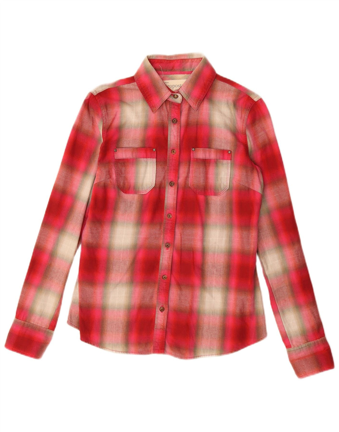 AEROPOSTALE Γυναικείο πουκάμισο UK 10 Small Red Check Cotton