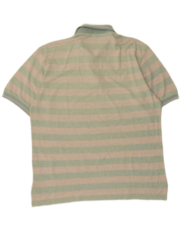 Seventy Ανδρικό πουκάμισο πόλο XL Τυρκουάζ ριγέ βαμβακερό