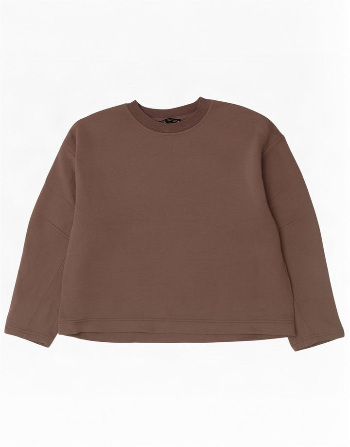 Zara Γυναικεία Φούτερ Jumper UK 14 Medium Grey Cotton