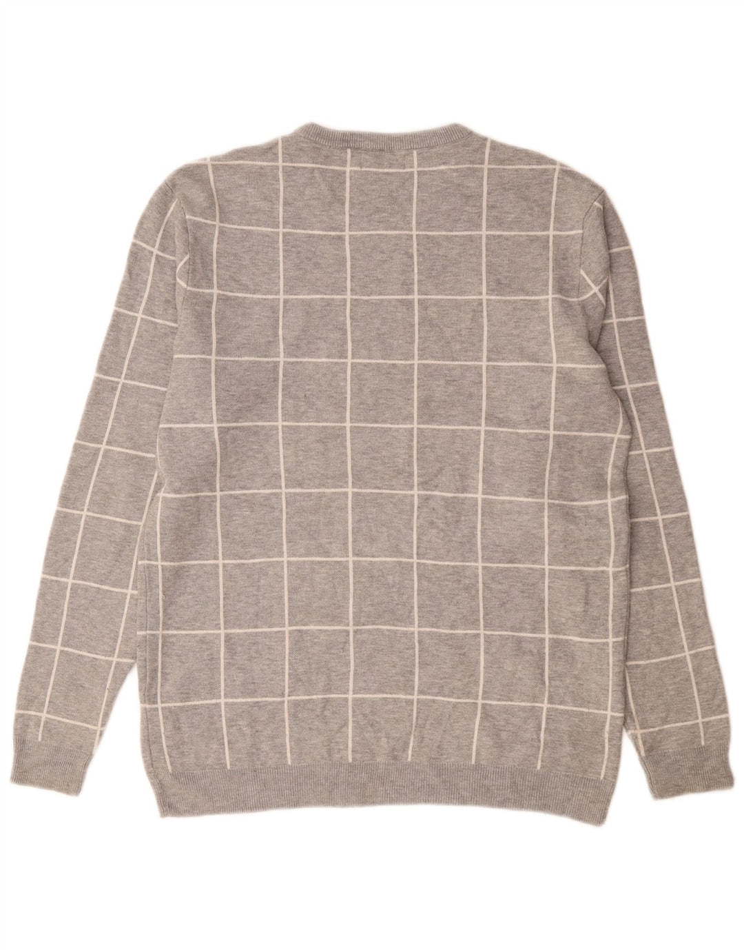 Ανδρικό πουλόβερ Zara Crew Neck Jumper XL Grey Check Nylon