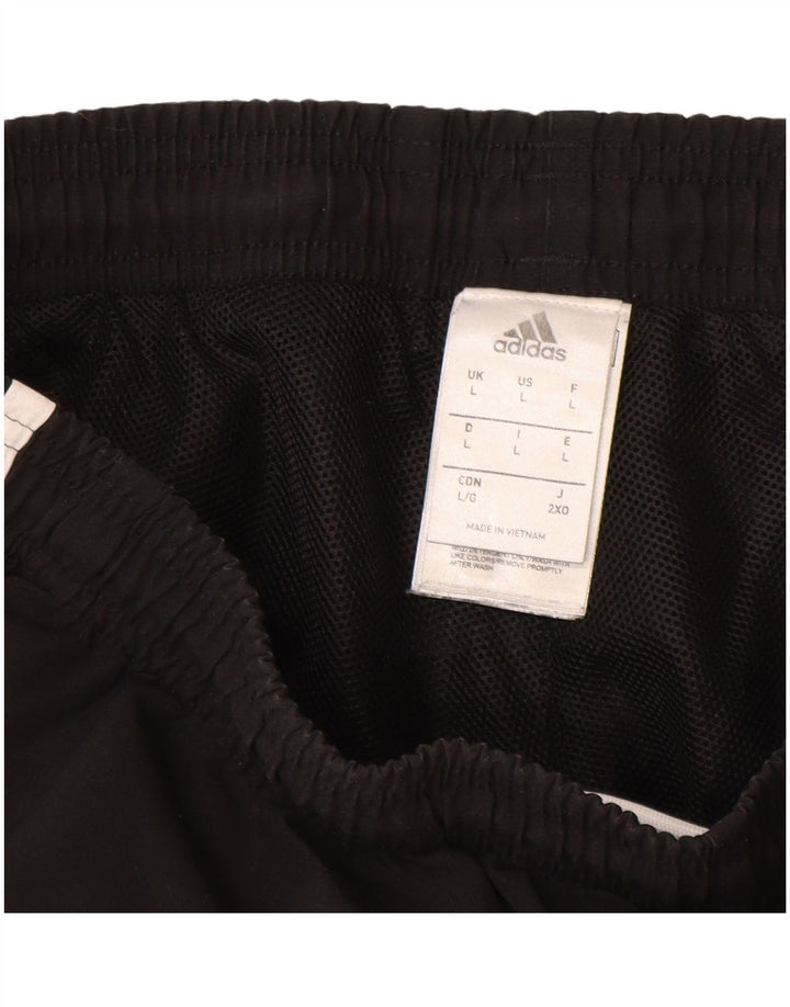 Ανδρική αθλητική φόρμα Adidas Climalite Graphic Παντελόνι μεγάλο μαύρο πολυεστέρα