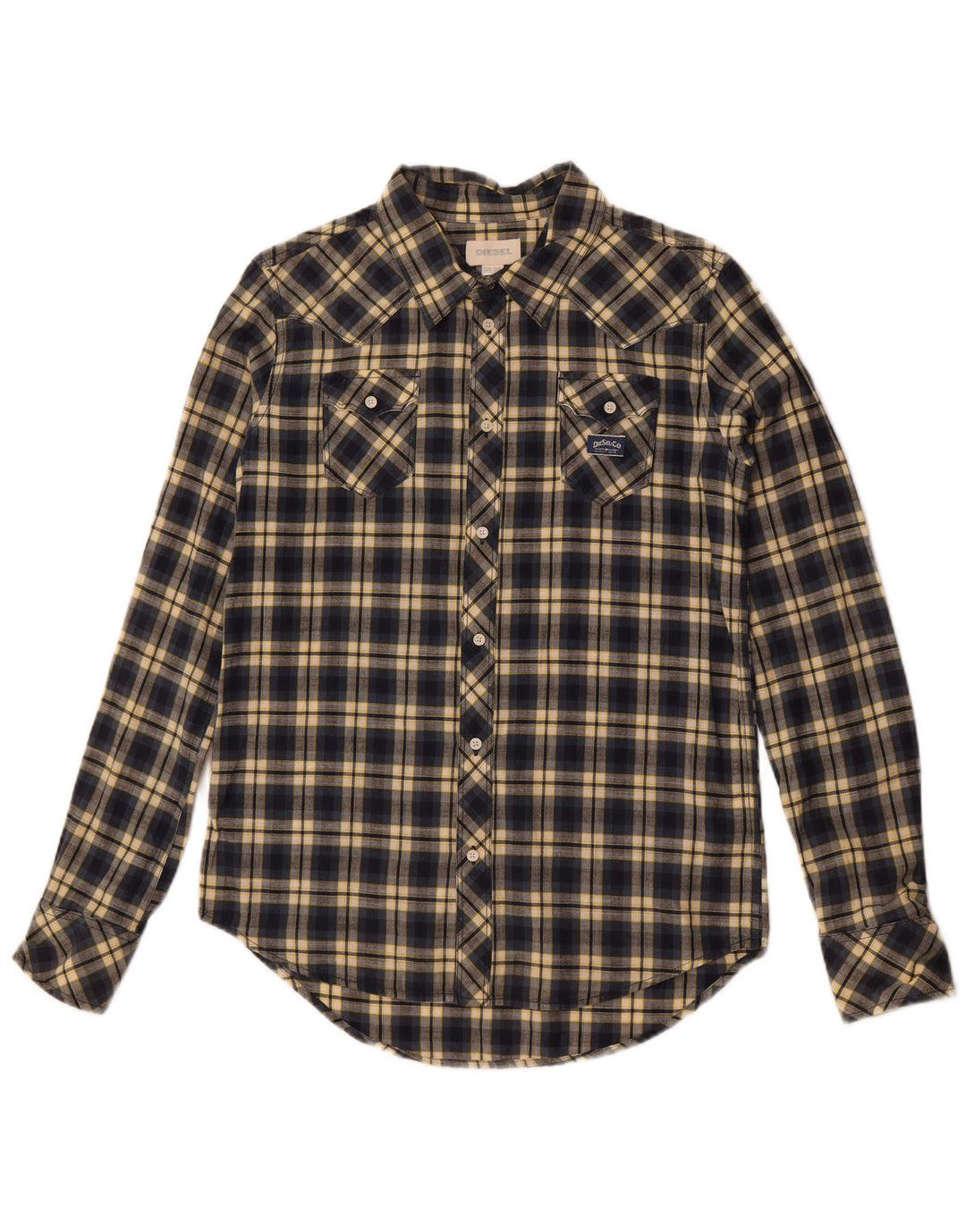 Πουκάμισο Diesel Boys 15-16 Years 2XL Navy Blue Check Cotton