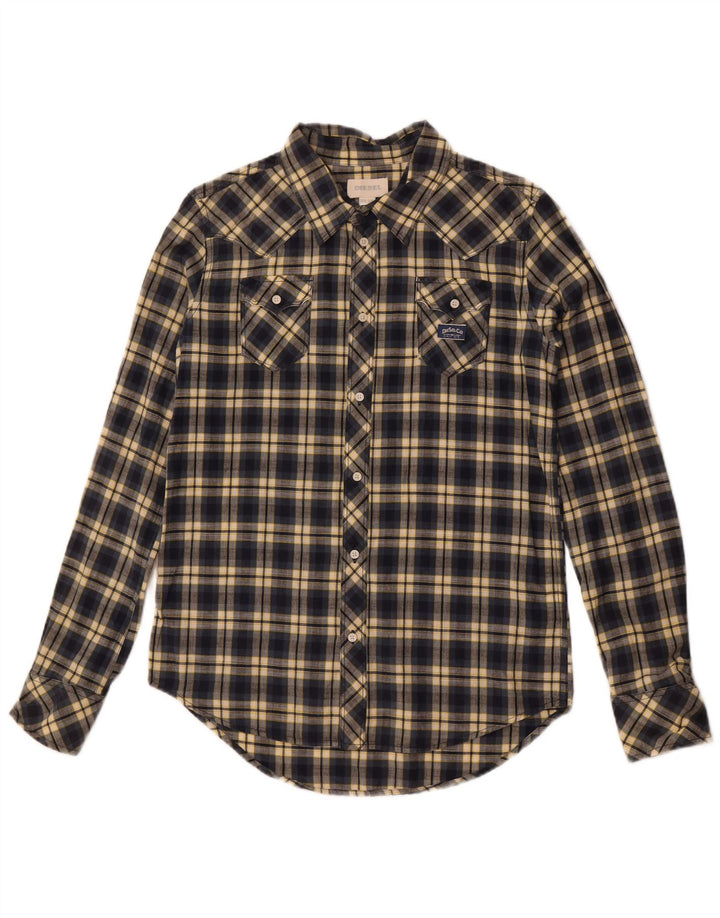 Πουκάμισο Diesel Boys 15-16 Years 2XL Navy Blue Check Cotton