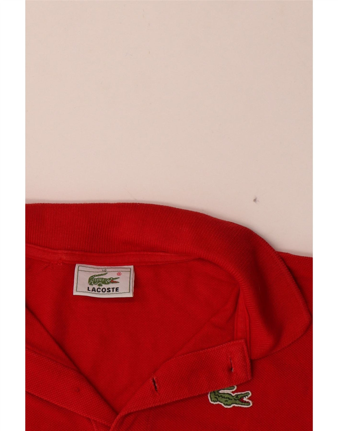 Lacoste Boys Polo πουκάμισο 9-10 ετών κόκκινο βαμβακερό