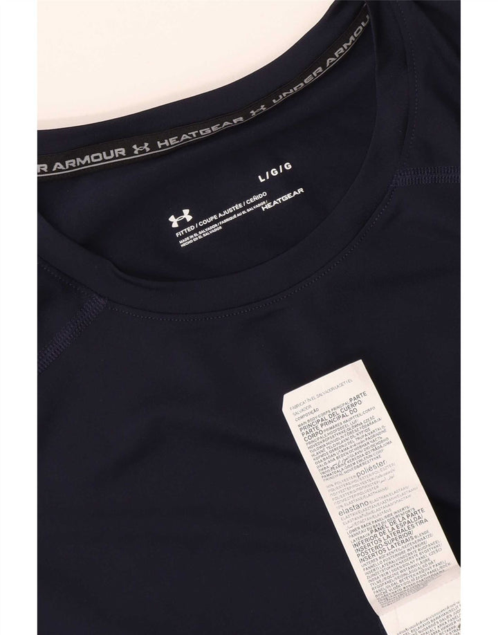 Ανδρικό μπλουζάκι Under Armour Heat Gear Top Large Navy Blue Polyester