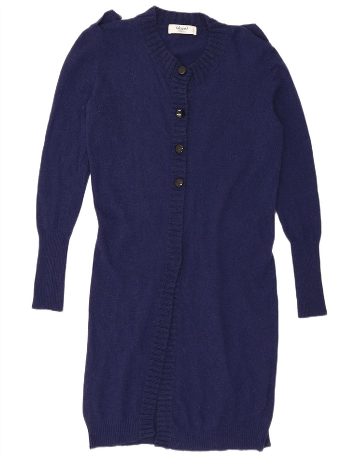 Vintage Γυναικείο Longline Ζακέτα πουλόβερ IT 44 Medium Navy Blue Wool