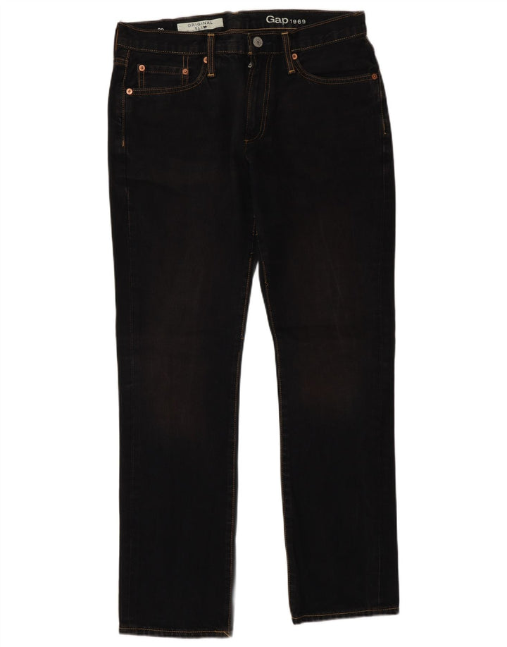Gap Γυναικείο Slim Jeans W30 L30 Navy Blue Cotton