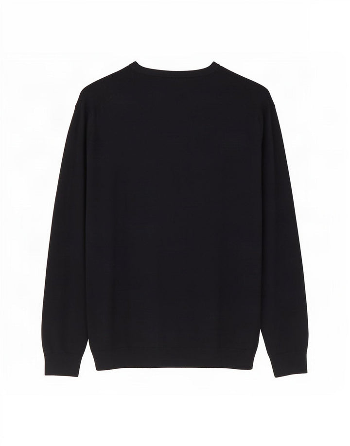 Ανδρικό πουλόβερ Zara Crew Neck Jumper Μεγάλο Navy Blue
