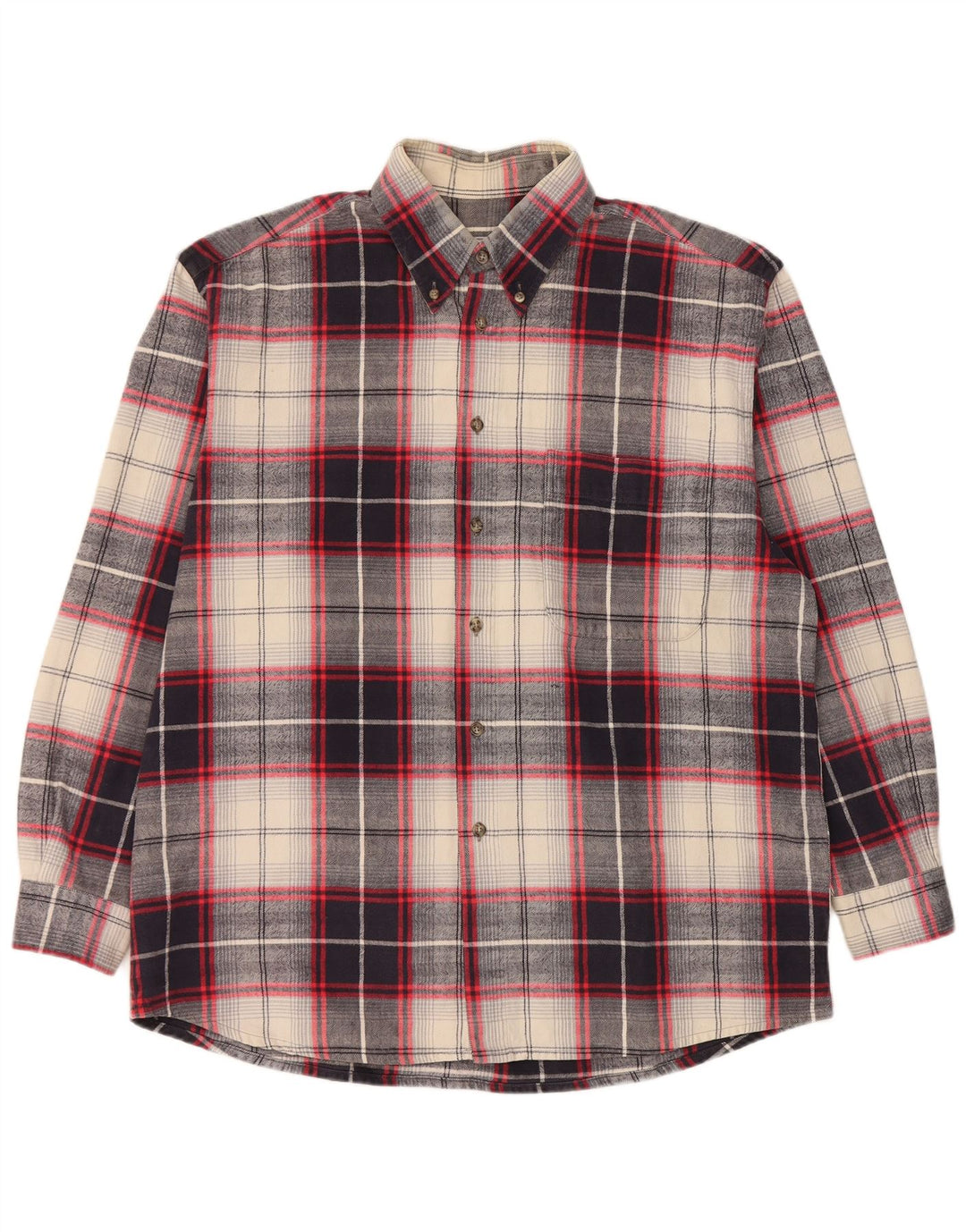 Ανδρικό φανελένιο πουκάμισο Rodrigo XL Navy Blue Check Cotton
