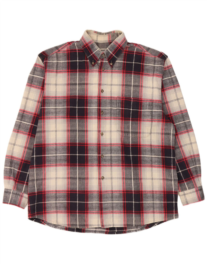 Ανδρικό φανελένιο πουκάμισο Rodrigo XL Navy Blue Check Cotton
