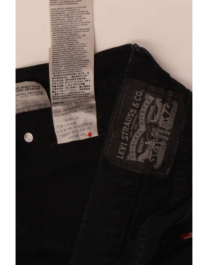Ανδρικό τζιν Levi's Slim W36 L32 Μαύρο βαμβακερό
