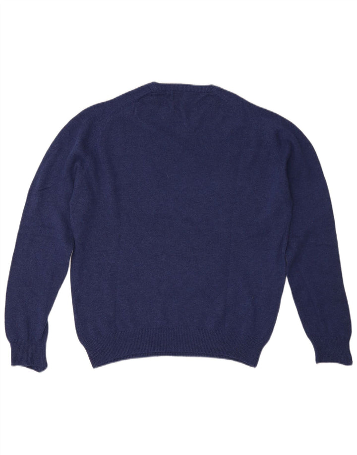 Ανδρικό πουλόβερ Marks & Spencer Regular Fit Crew Neck Jumper Medium Blue Wool