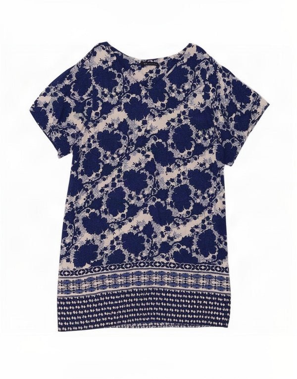 Marks & Spencer Γυναικείο φόρεμα Shift UK 16 Large Navy Blue Floral Viscose