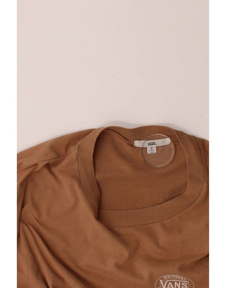 VANS Womens Oversized Crop T-Shirt Top UK 14 Medium Beige Vintage Vans and Second-Hand Vans from Messina Hembry 