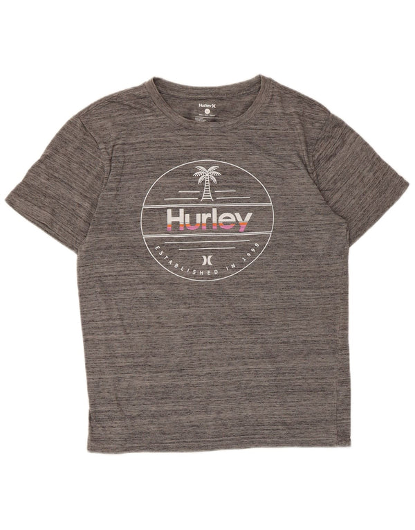 Hurley Γυναικείο T-Shirt Petit Graphic Top 10 Small Grey Flecked Polyester