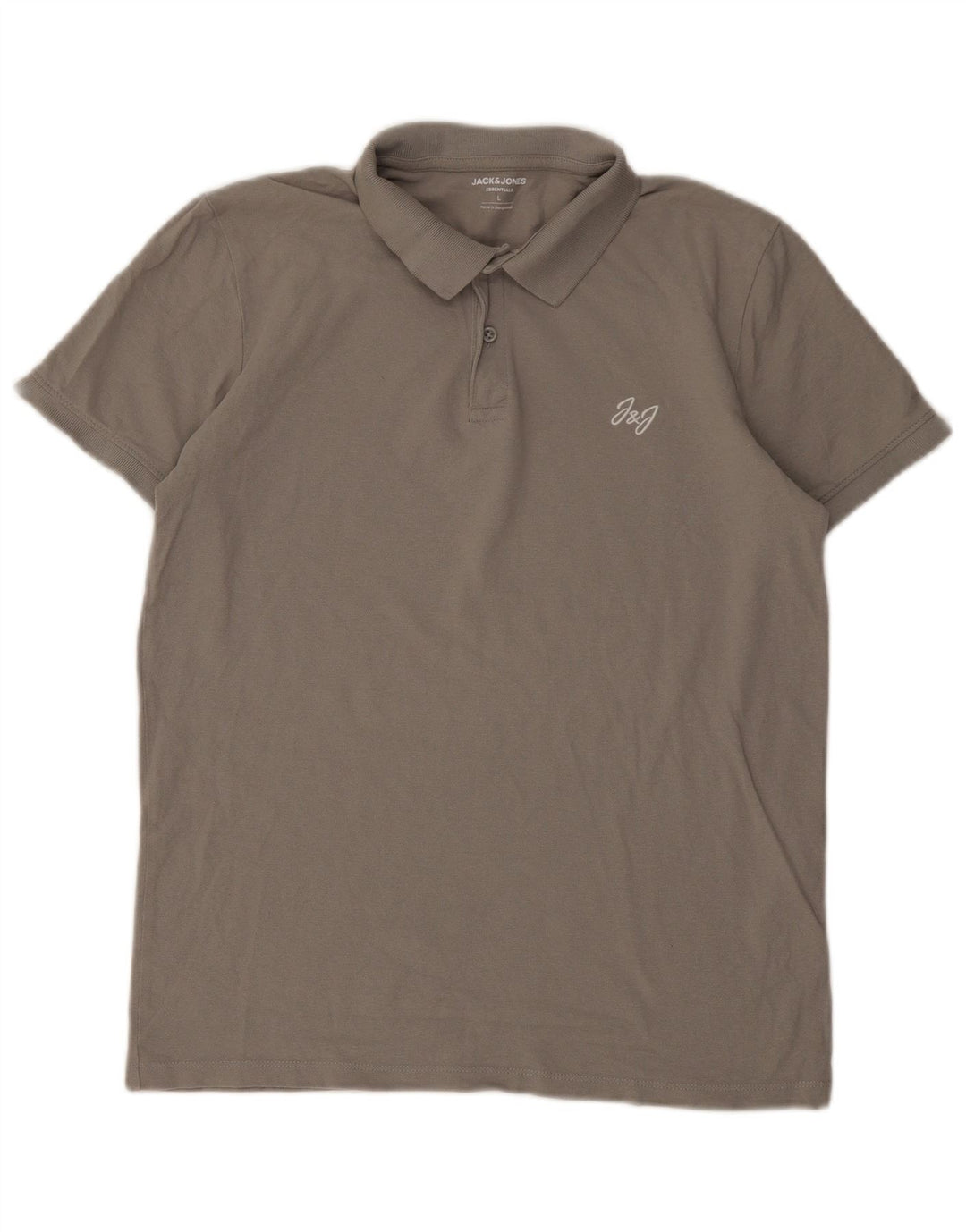 Jack & Jones Ανδρικό Πόλο Μπλουζάκι μεγάλο γκρι βαμβακερό