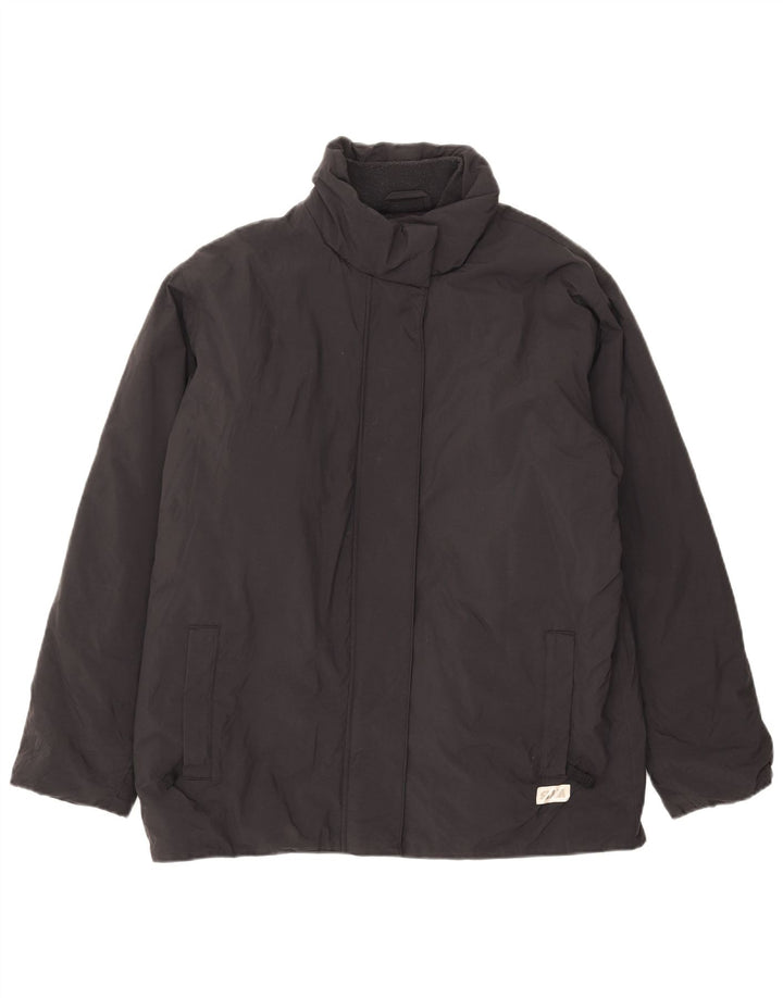 SLAM Womens Oversized Windbreaker Jacket UK 18 XL Black Nylon