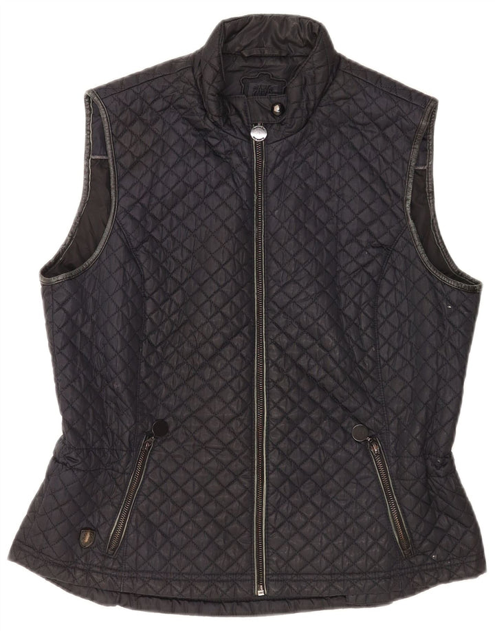 Massimo Dutti Γυναικεία καπιτονέ Gilet UK 18 XL Μαύρος Πολυεστέρας