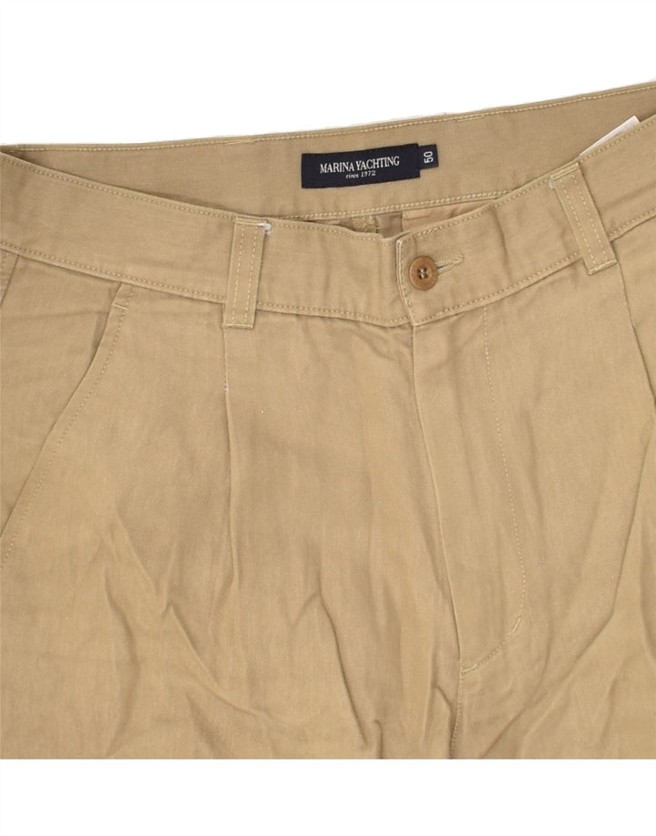 MARINA YACHTING Mens Pegged Casual Trousers IT 50 Large W34 L30 Brown | Vintage Marina Yachting | Thrift | Second-Hand Marina Yachting | Used Clothing | Messina Hembry 